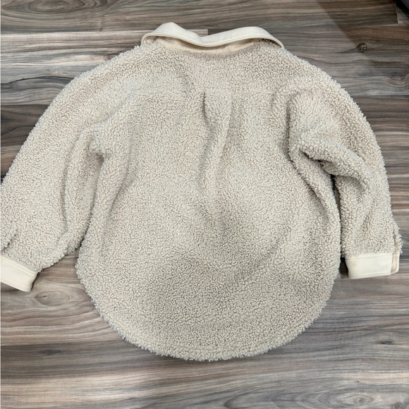 BiBi Tan Teddy Jacket with Button Detail - Picture 4 of 4